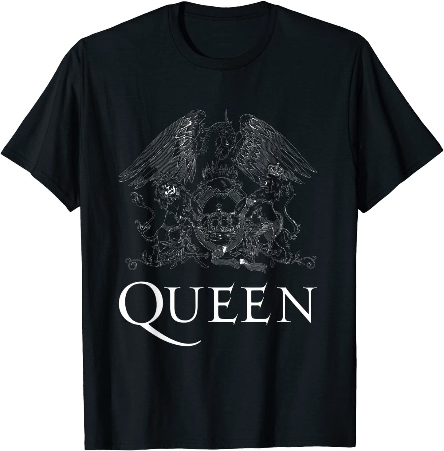 Queen Official Classic Crest Logo White T-Shirt