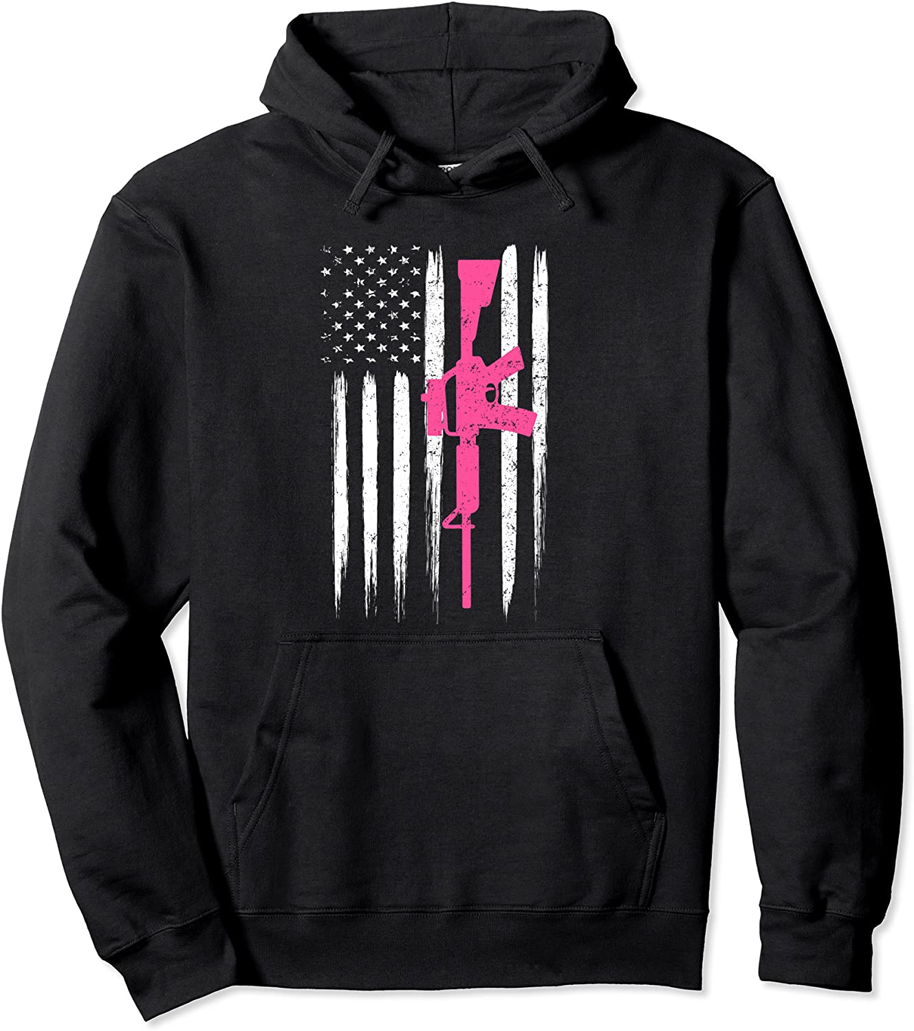 AR 15 Rifle Pink American Flag 2nd Amendment womens sweater