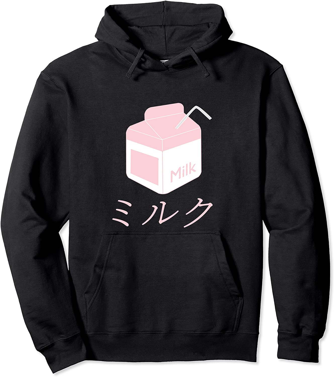 Kawaii Milk Carton Japanese Vaporwave Hoodie - Pink