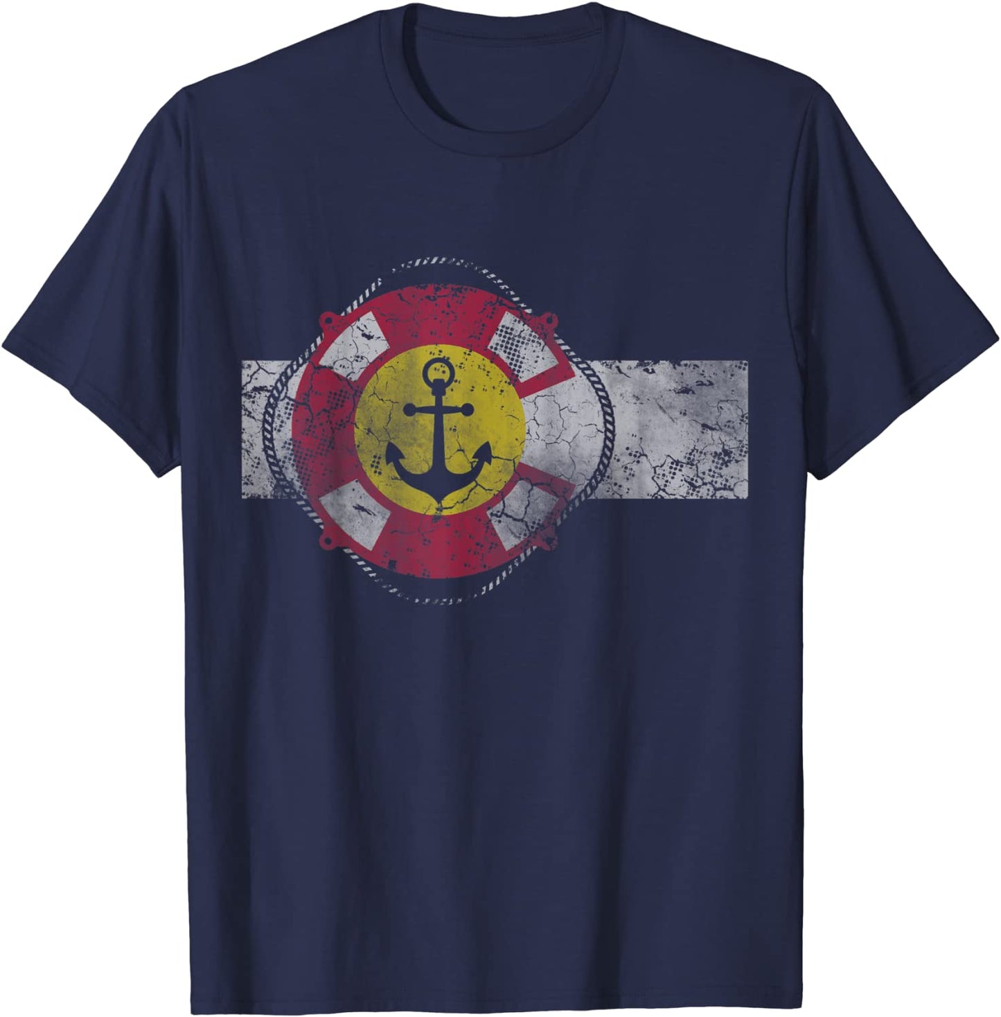Colorado Flag Rafting Life Buoy Boating Water Sports Gift T-Shirt