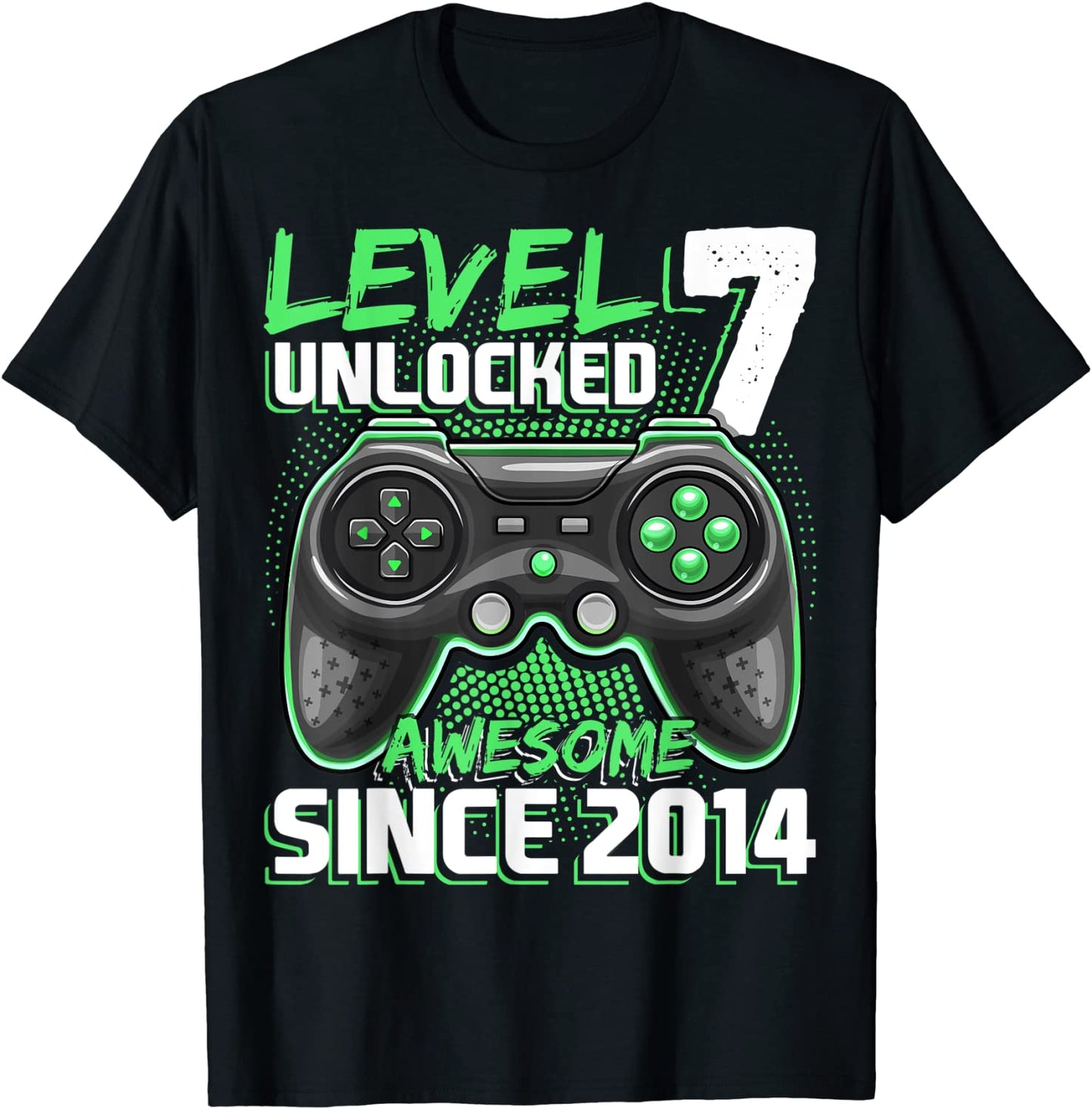 Level 7 Unlocked Awesome 2014 Video Game 7th Birthday Gift T-Shirt