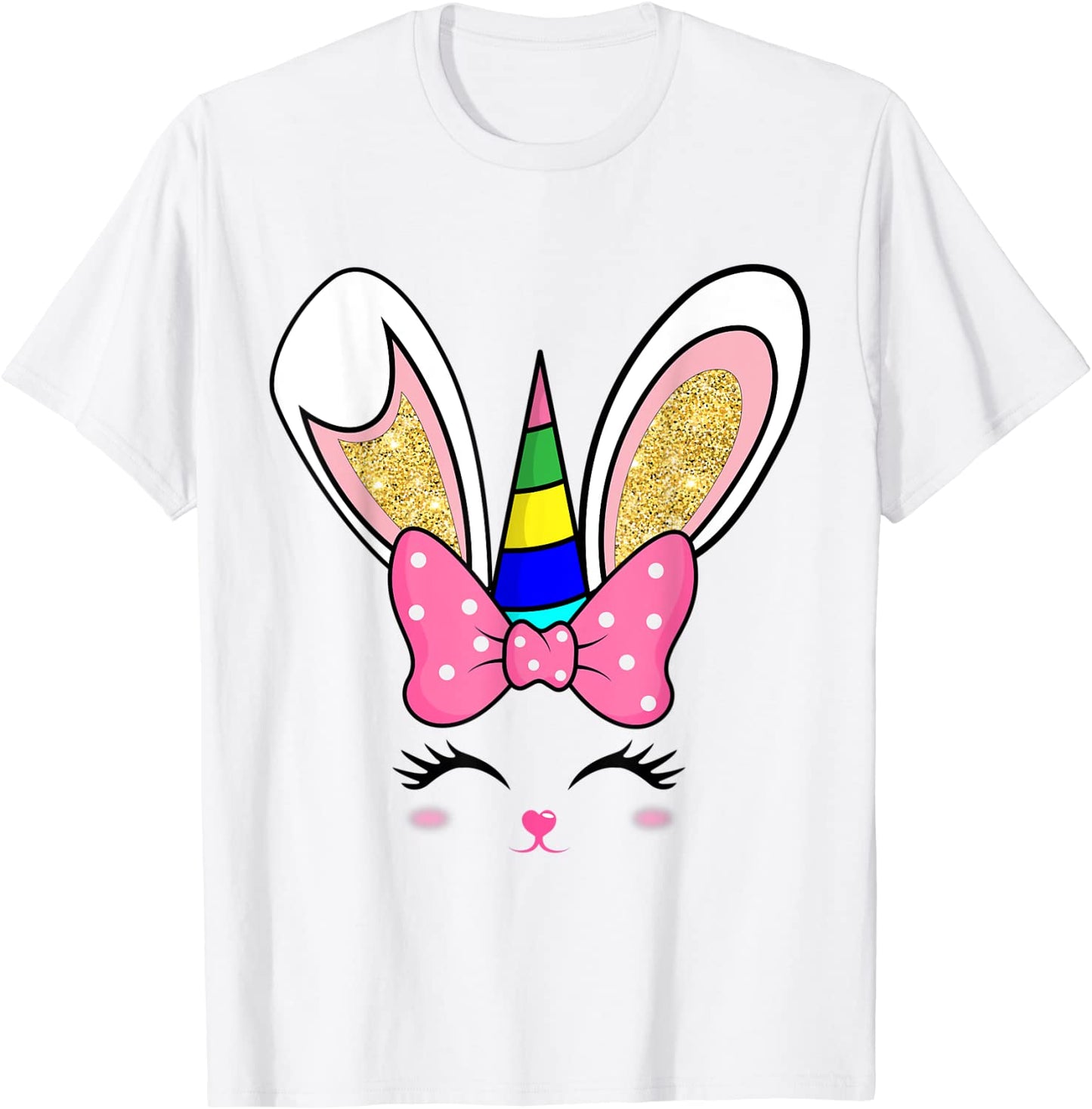 Easter Bunny Face For Women and Girls Easter Cute Bunny Face T-Shirt