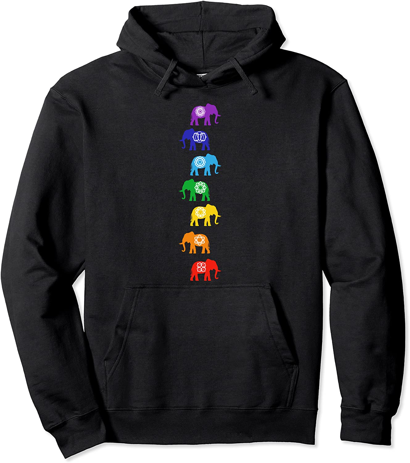 Chakra Elephant Meditation Reiki Animal Lover Yoga Gift Pullover Hoodie