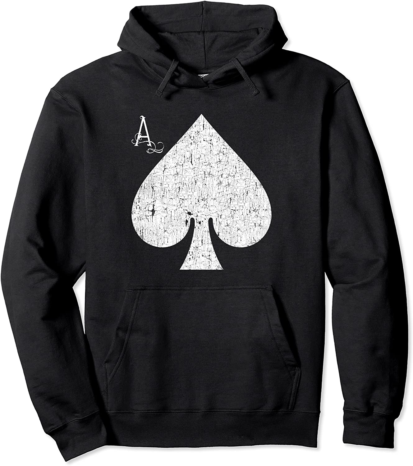 Ace of Spades Poker Playing Card Pullover Hoodie