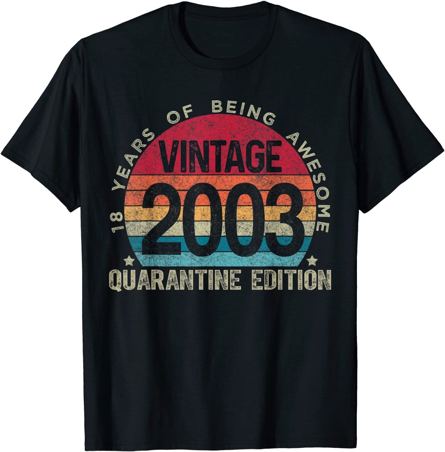 18th Birthday Retro Limited Edition 2003 Quarantine Birthday T-Shirt