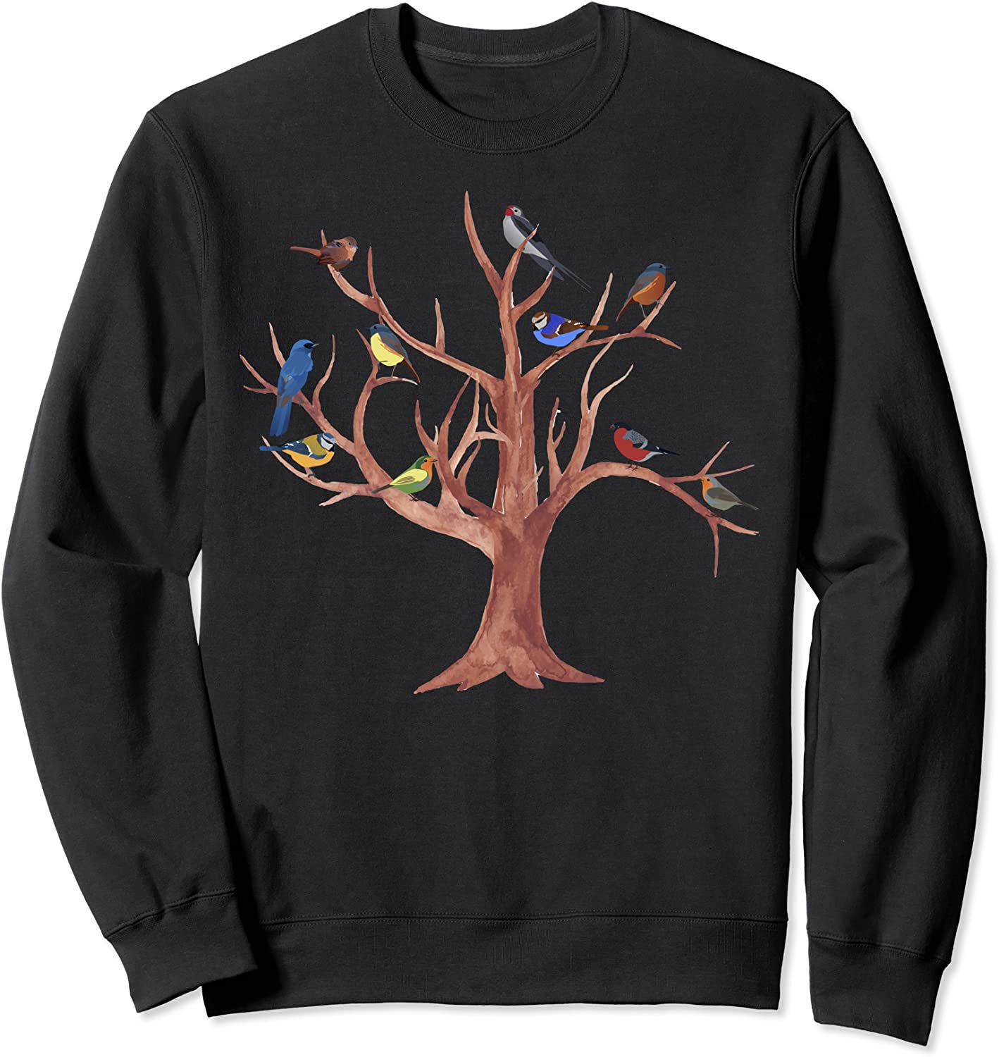 Fun Nature Lovers Trees and Birds Are Cool Gift Design Sweatshirt