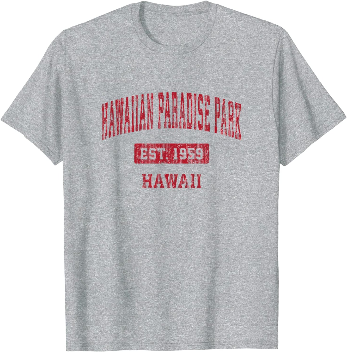 Hawaiian Paradise Park Hawaii HI Vintage Sports Design Red D T-Shirt