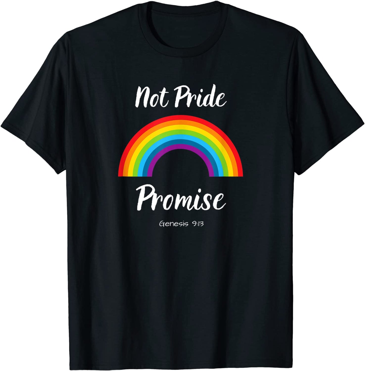 Rainbow Gods Promise Genesis 913 Covenant Bible Verse T-Shirt