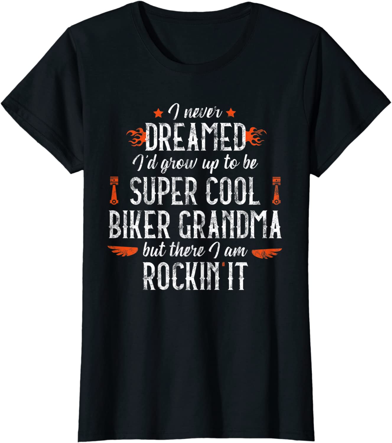 Womens Motorcycle Grandma T-Shirt Biker Vintage Gran Tee