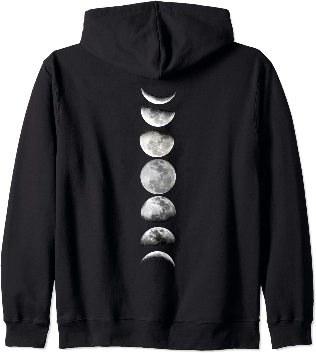 Moon Phase Back Celestial Witchy Nature Grunge Goth Witch Hoodie