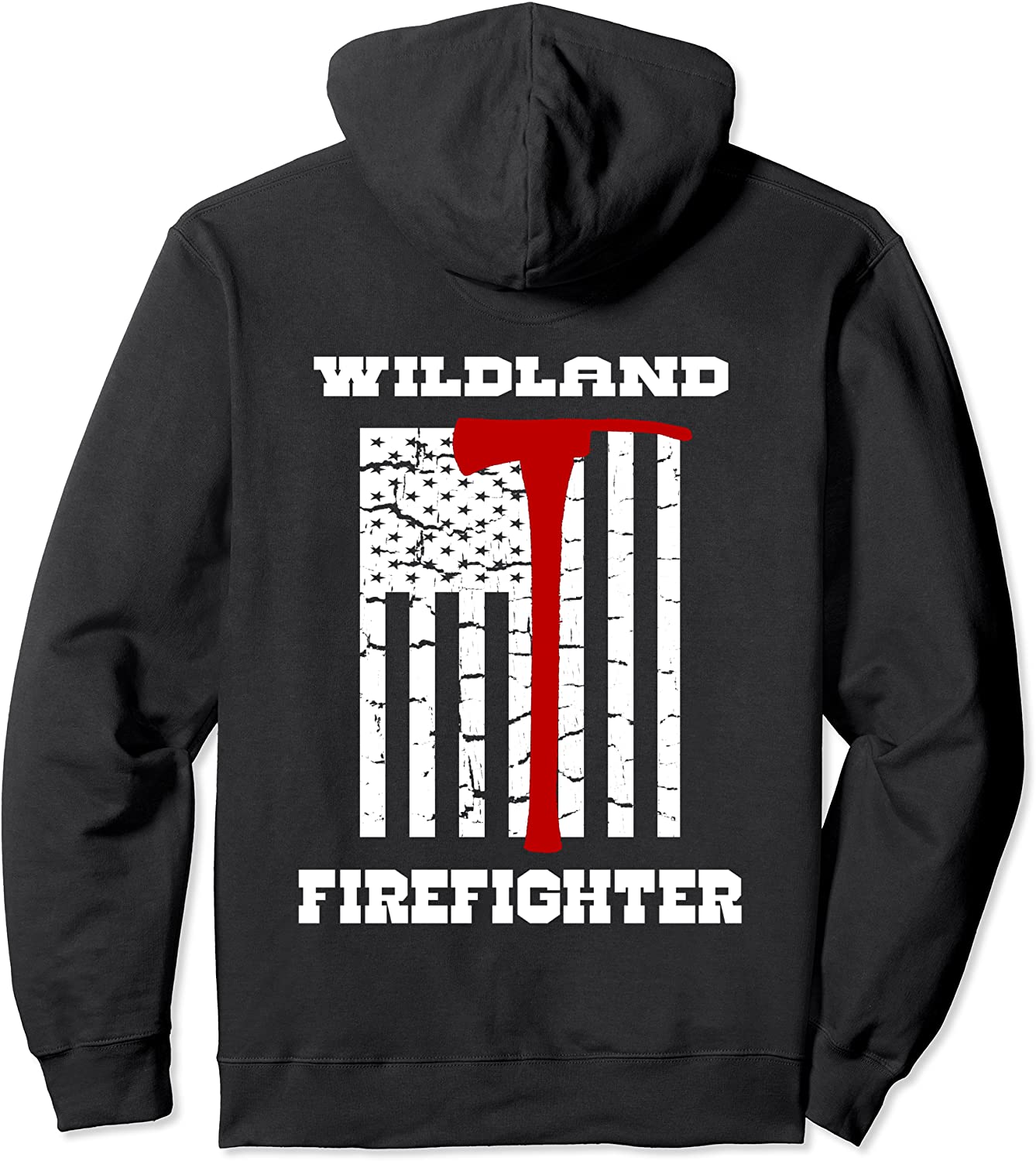 Wildland Firefighter Flag with Pulaski Hooded Sweatshirt