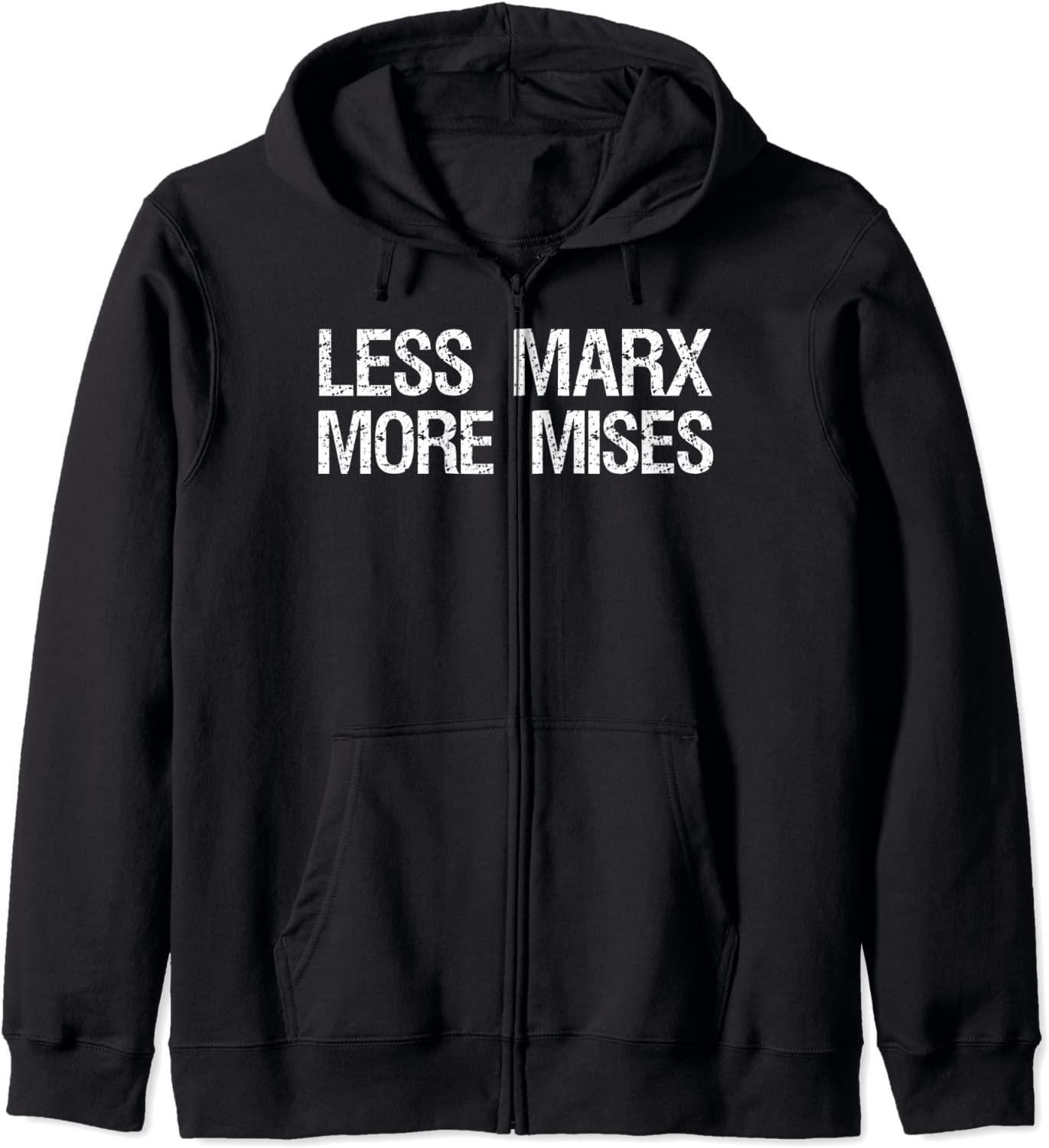 Anarcho Capitalism Libertarian - Less Marx More Mises Hoodie