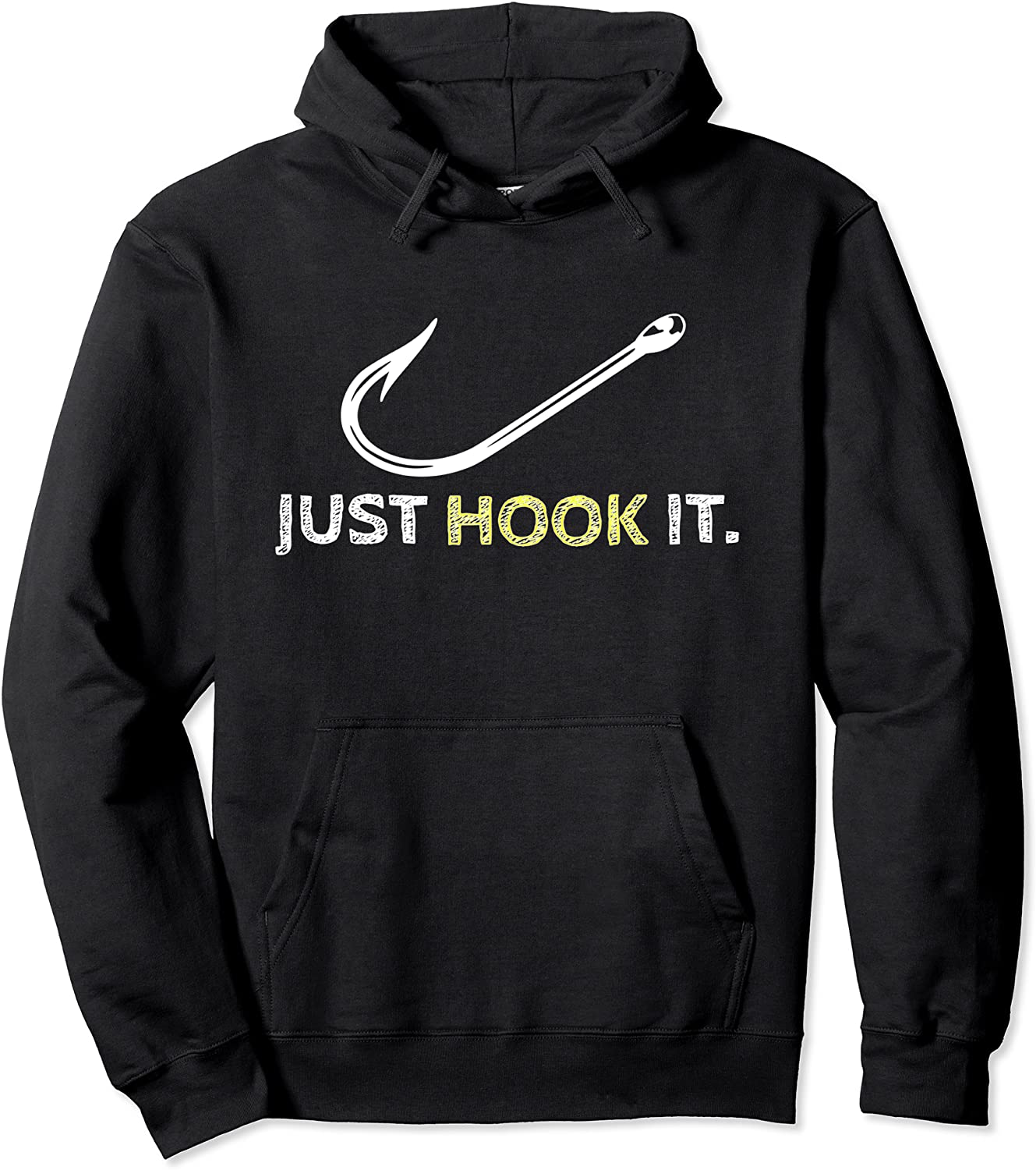 Just Hook It Distressed Funny Fishing Fisherman Gift Hoodie