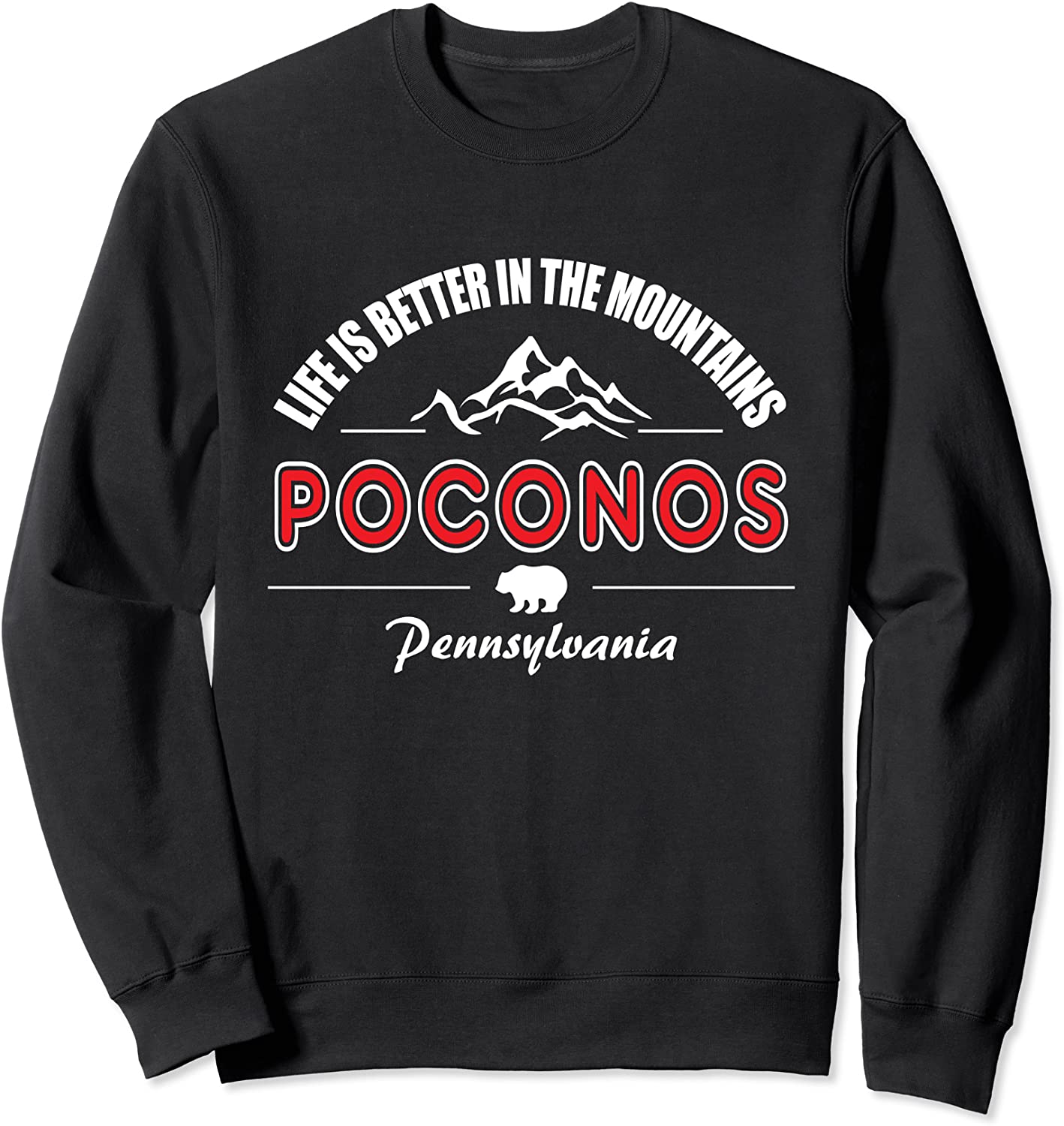 POCONO MOUNTAINS sweatshirt Pennsylvania souvenir gift sh