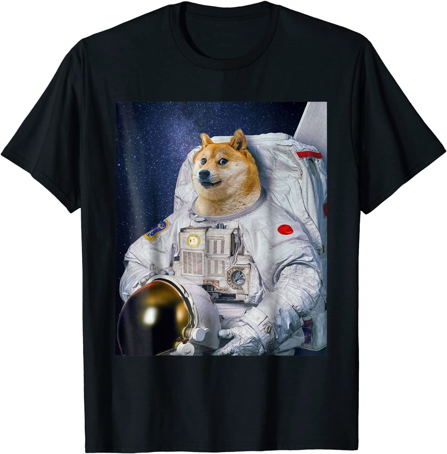 Cute Shiba Inu Doge Astronaut To The Moon Funny T-Shirt