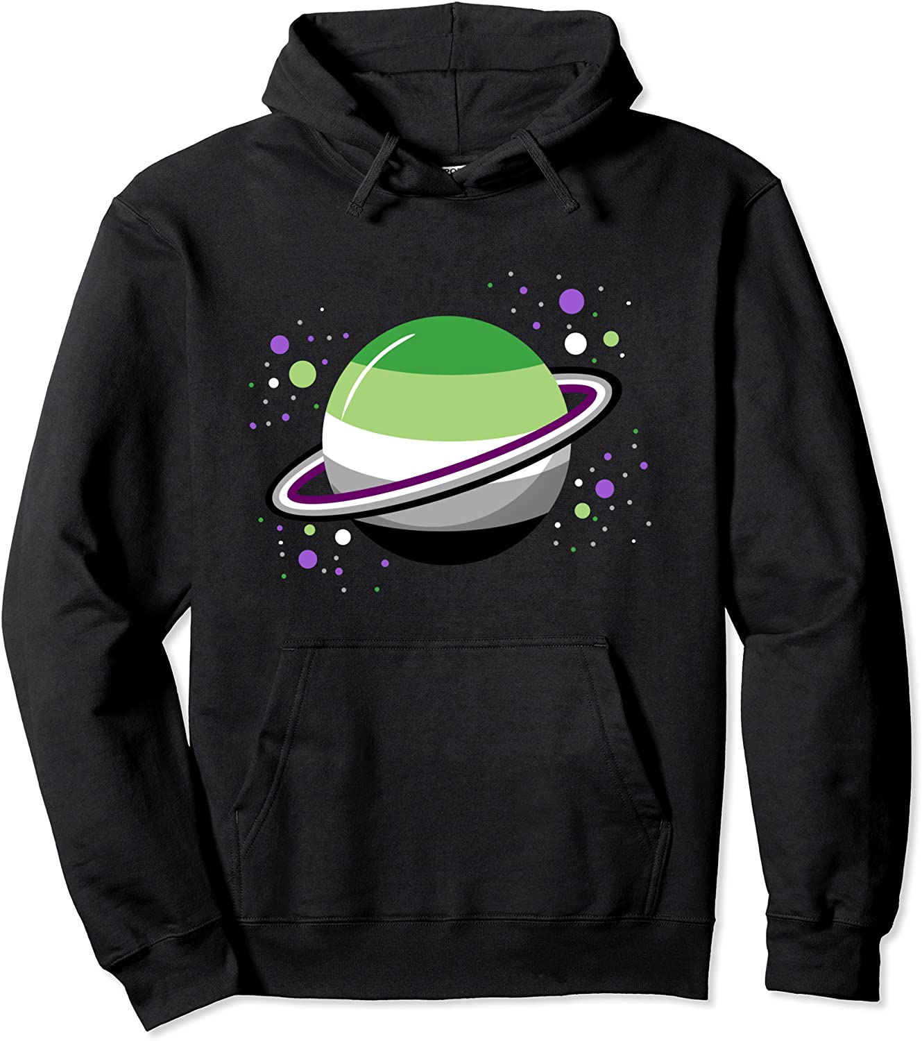 Asexual Aromantic Space Planet Pullover Hoodie