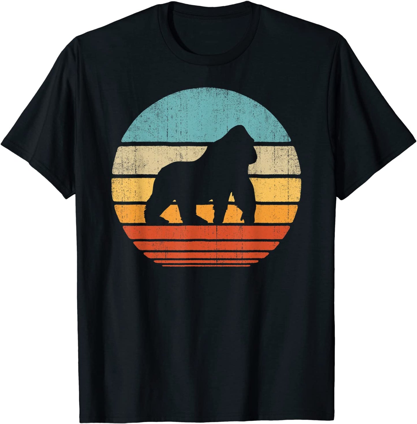 Gorilla Vintage 60s 70s Retro Gifts Zoo Animal Ape Lover Men T-Shirt