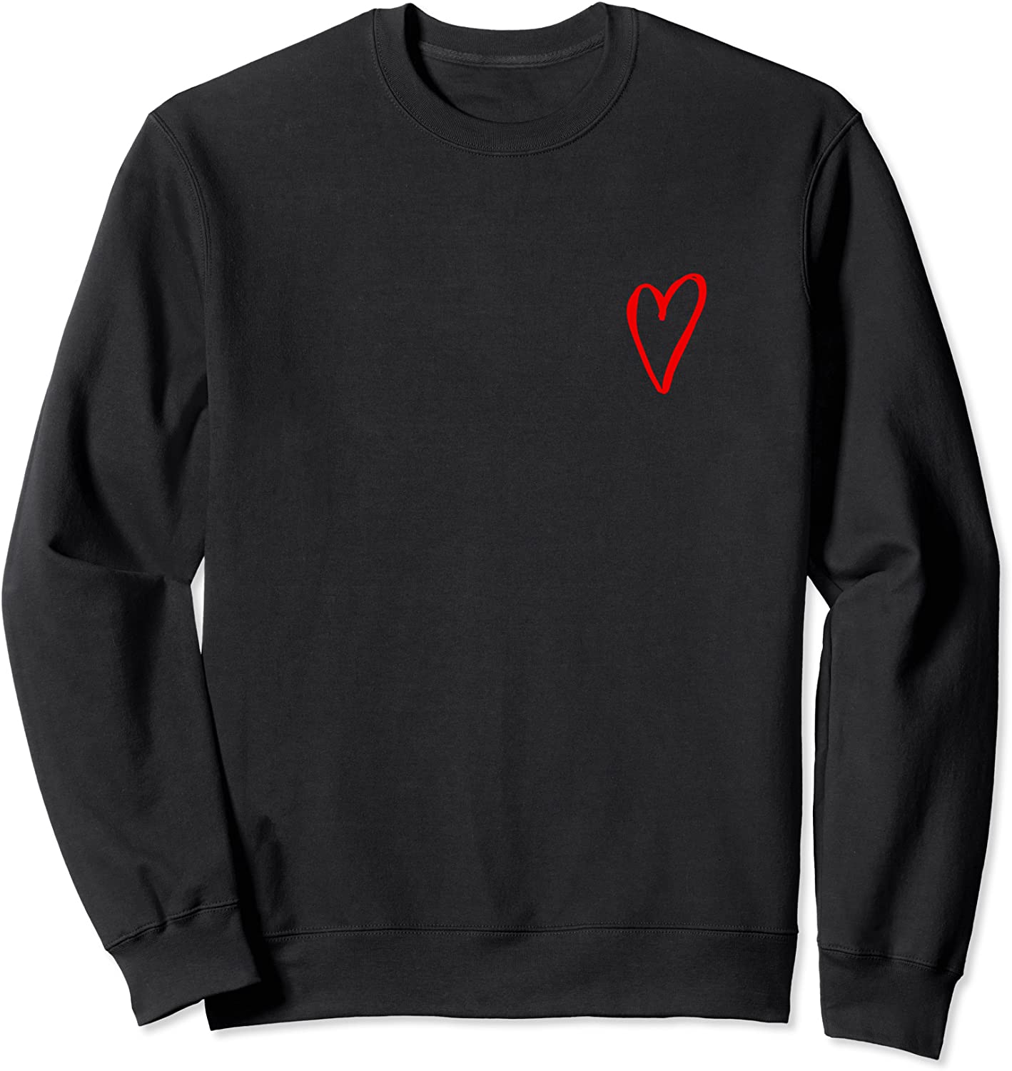 Red Tiny Heart Pocket Valentines Day Love Sweatshirt