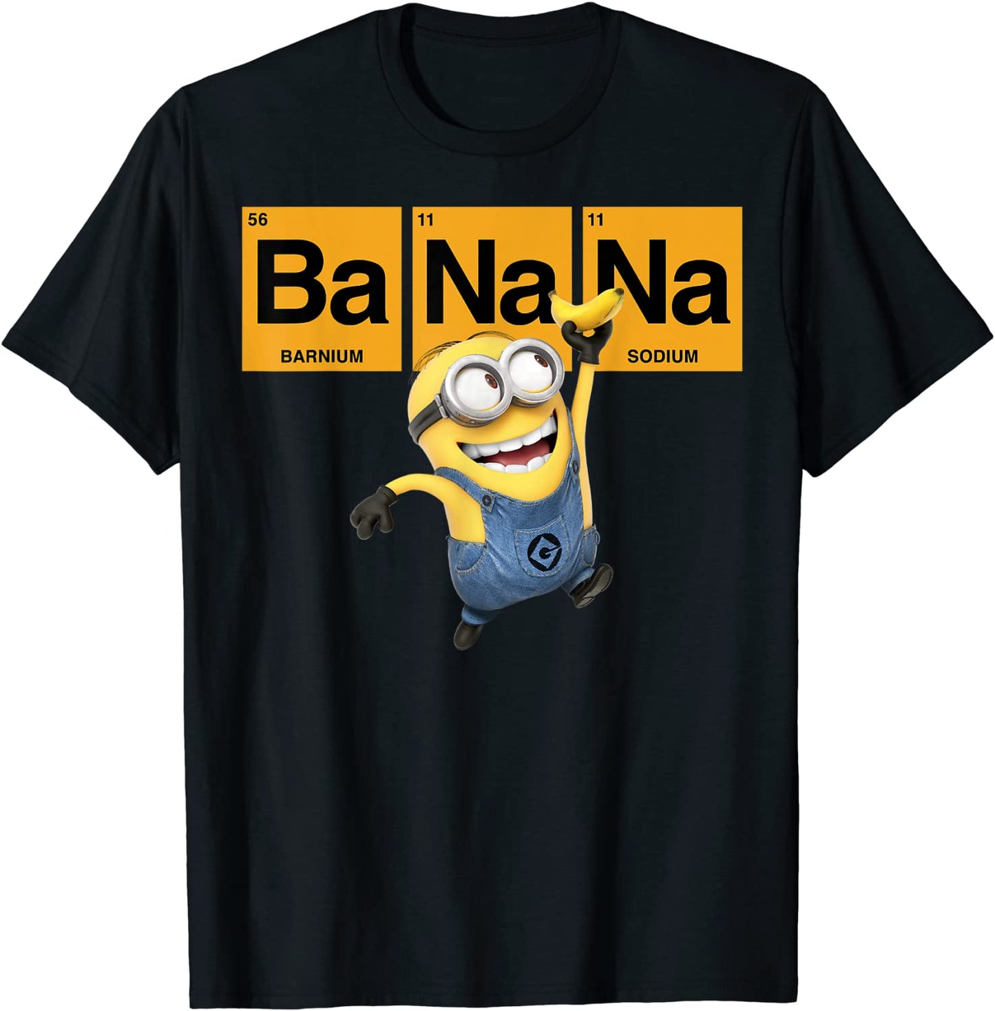 Despicable Me Minions Banana Elemental Square Happy Portrait T-Shirt
