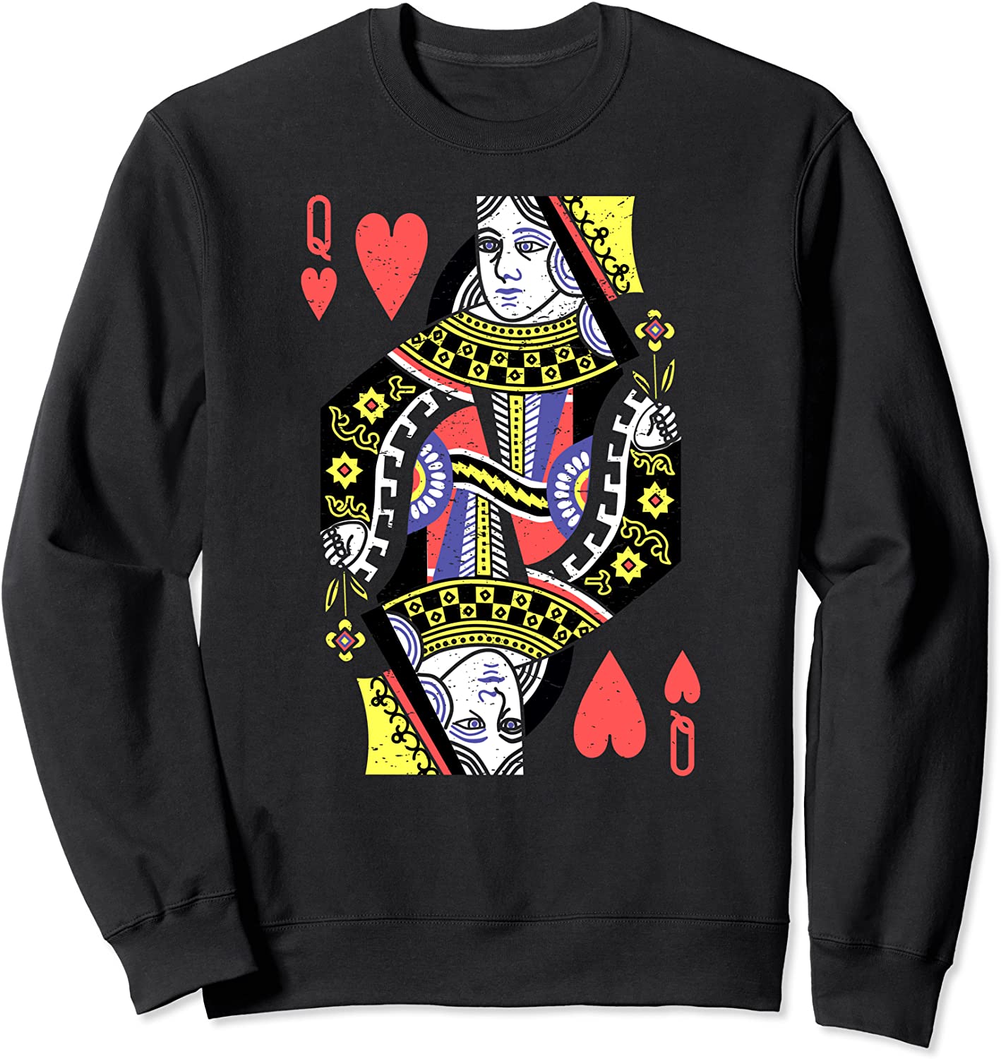 Queen of Hearts Playing Card Halloween Costume Valentines Sweatshirt