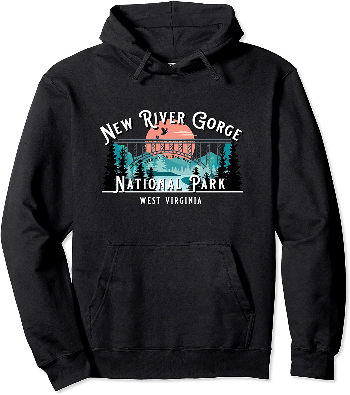 New River Gorge National Park West Virginia USA Souvenir Pullover Hoodie