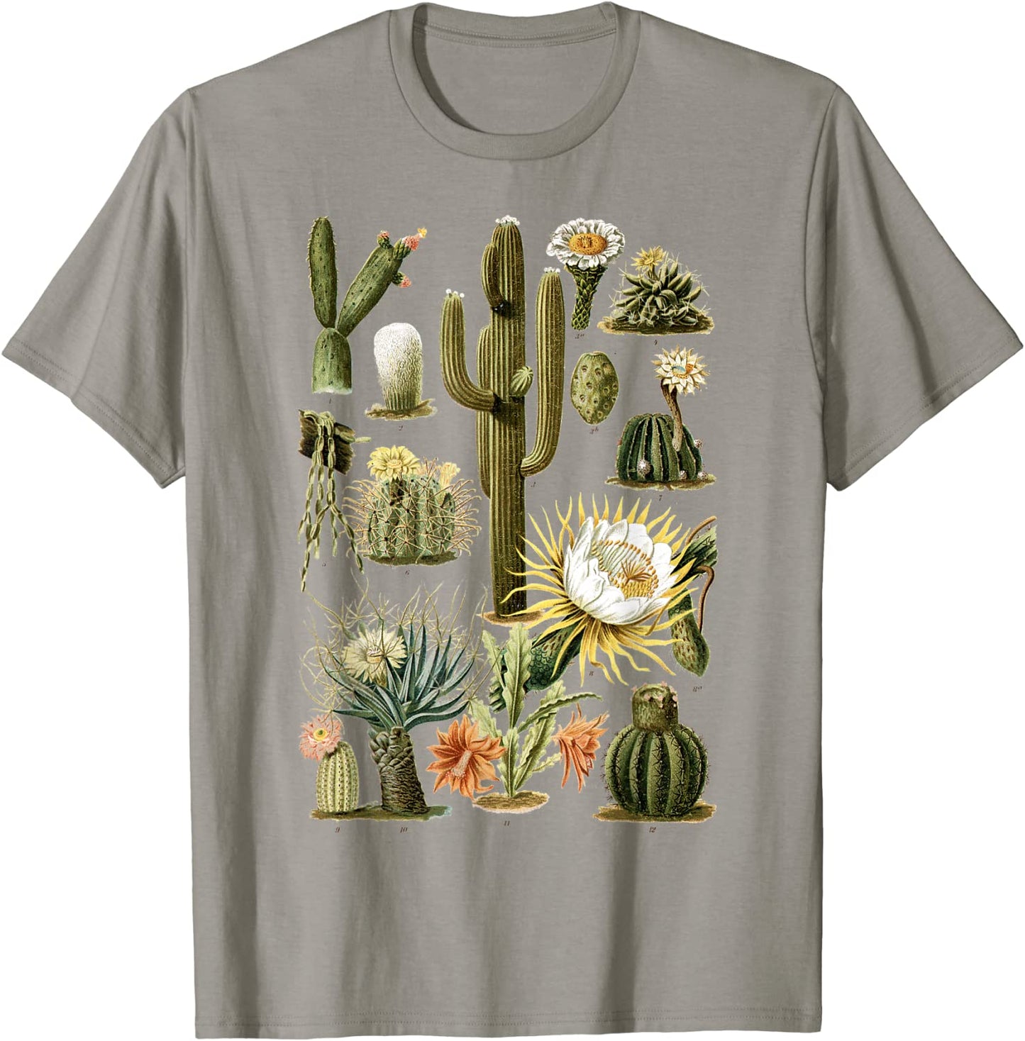 Cactus Succulent Plant Retro Vintage Cacti Botany Botanical T-Shirt
