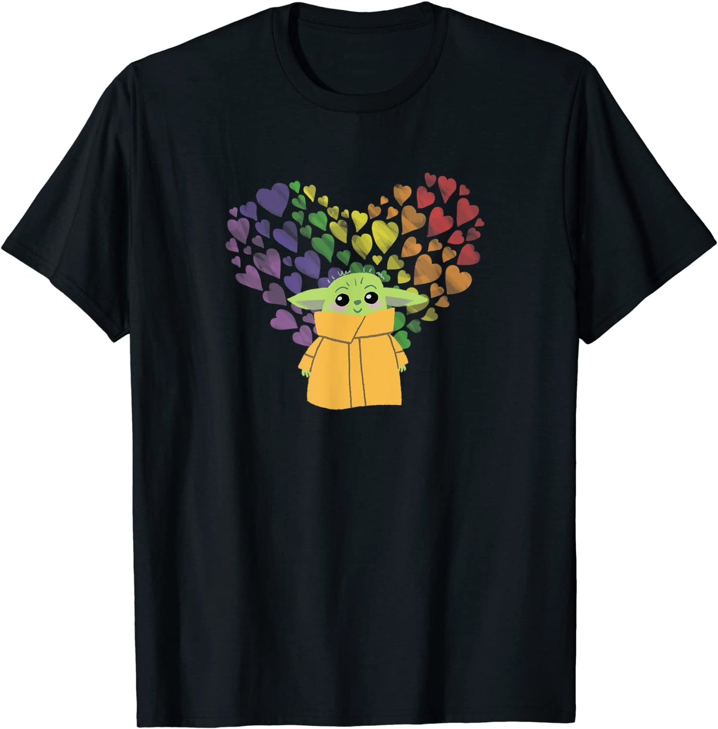 Star Wars The Mandalorian The Child Rainbow Hearts T-Shirt
