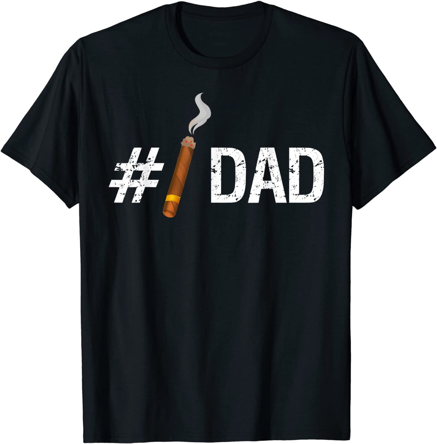 New 1 Dad Funny Fathers Day Cigar T Shirt
