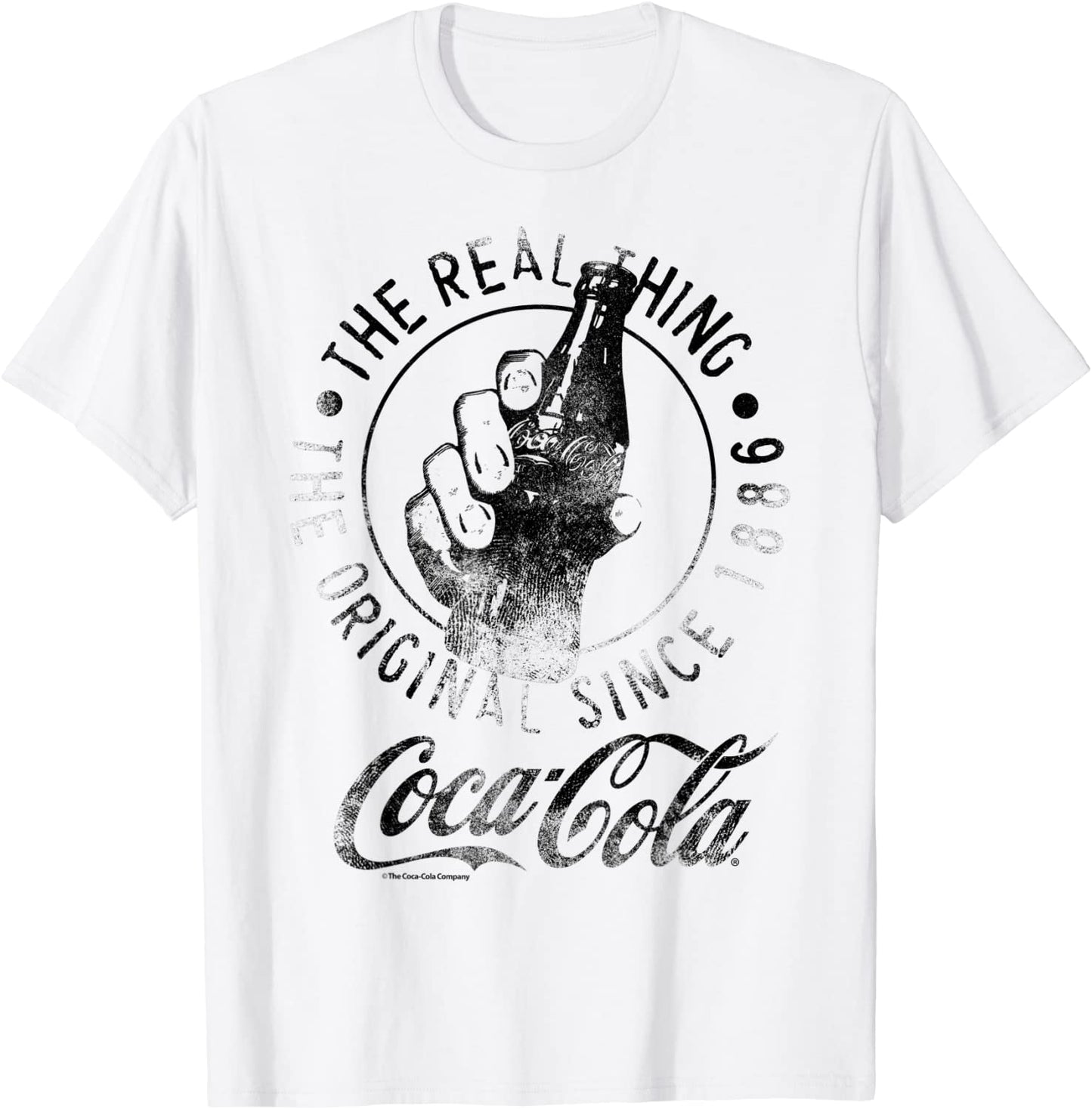 Coca-Cola Vintage Faded Real Thing Bottle Graphic T-Shirt
