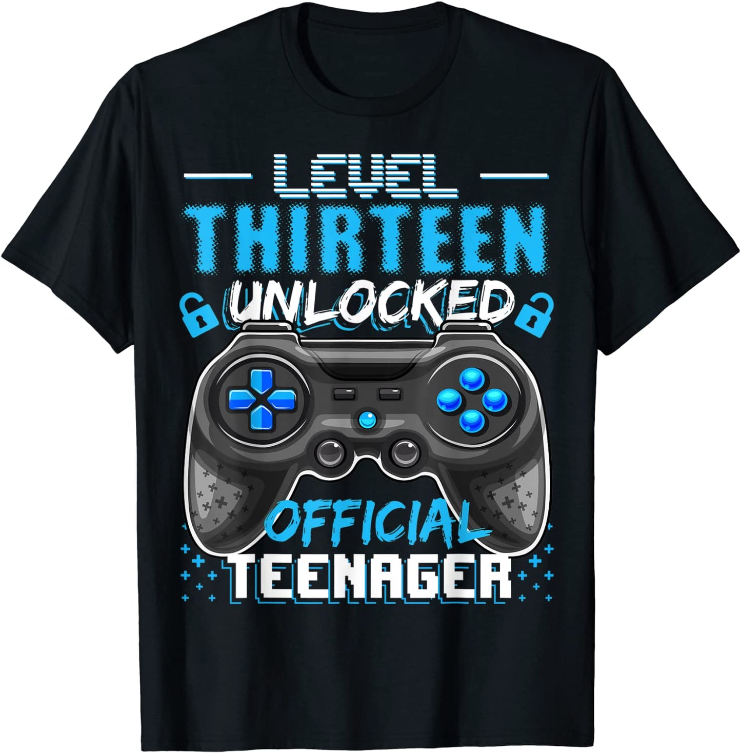 Level 13 Unlocked Official Teenager Video Game 13th Birthday T-Shirt
