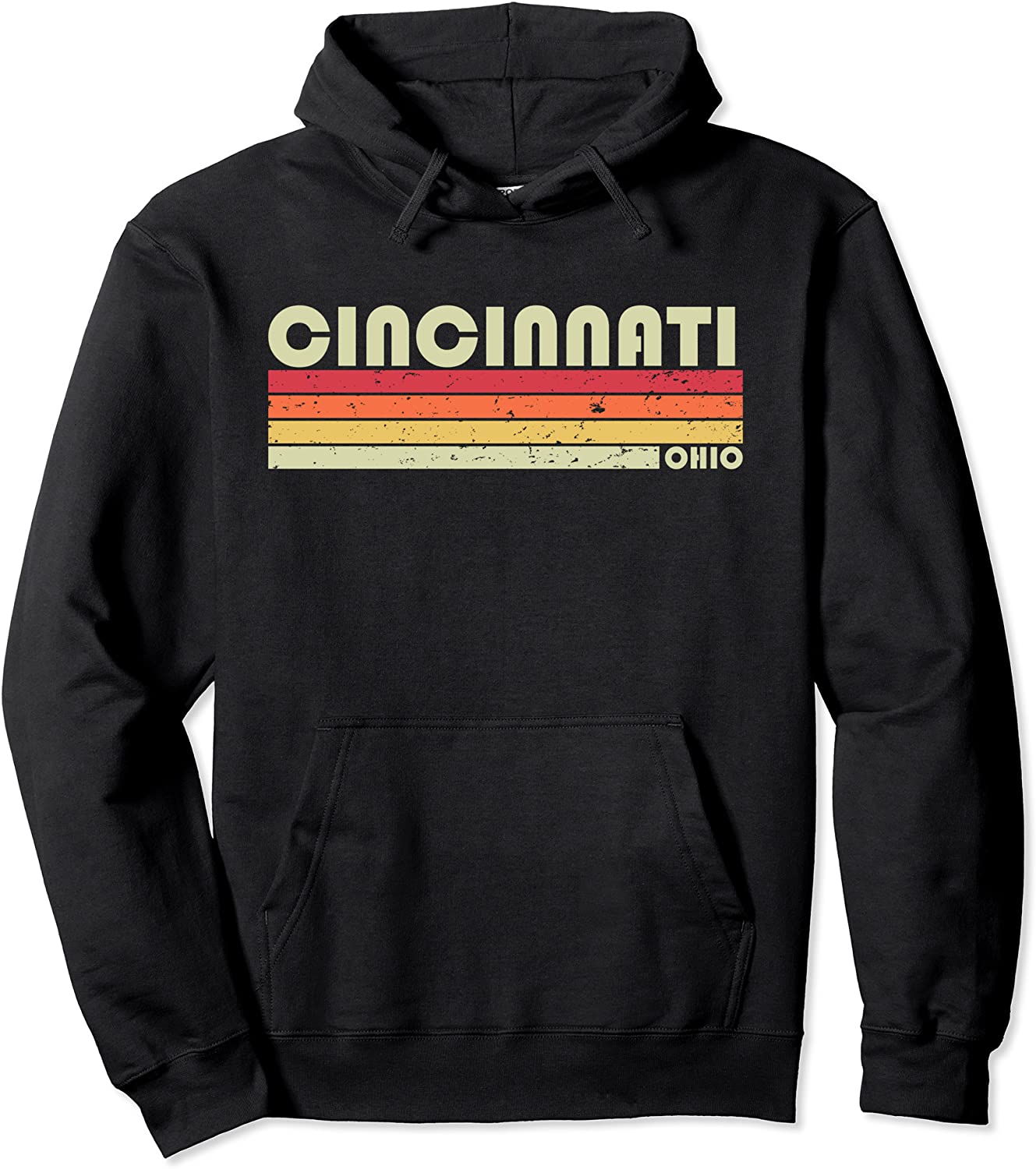 CINCINNATI OH OHIO Funny City Home Roots Gift Retro 70s 80s Pullover Hoodie