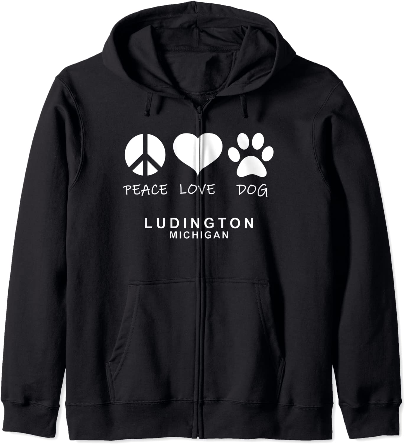 Lake Michigan Shirt Peace Love Dog Shirt Ludington Hoodie