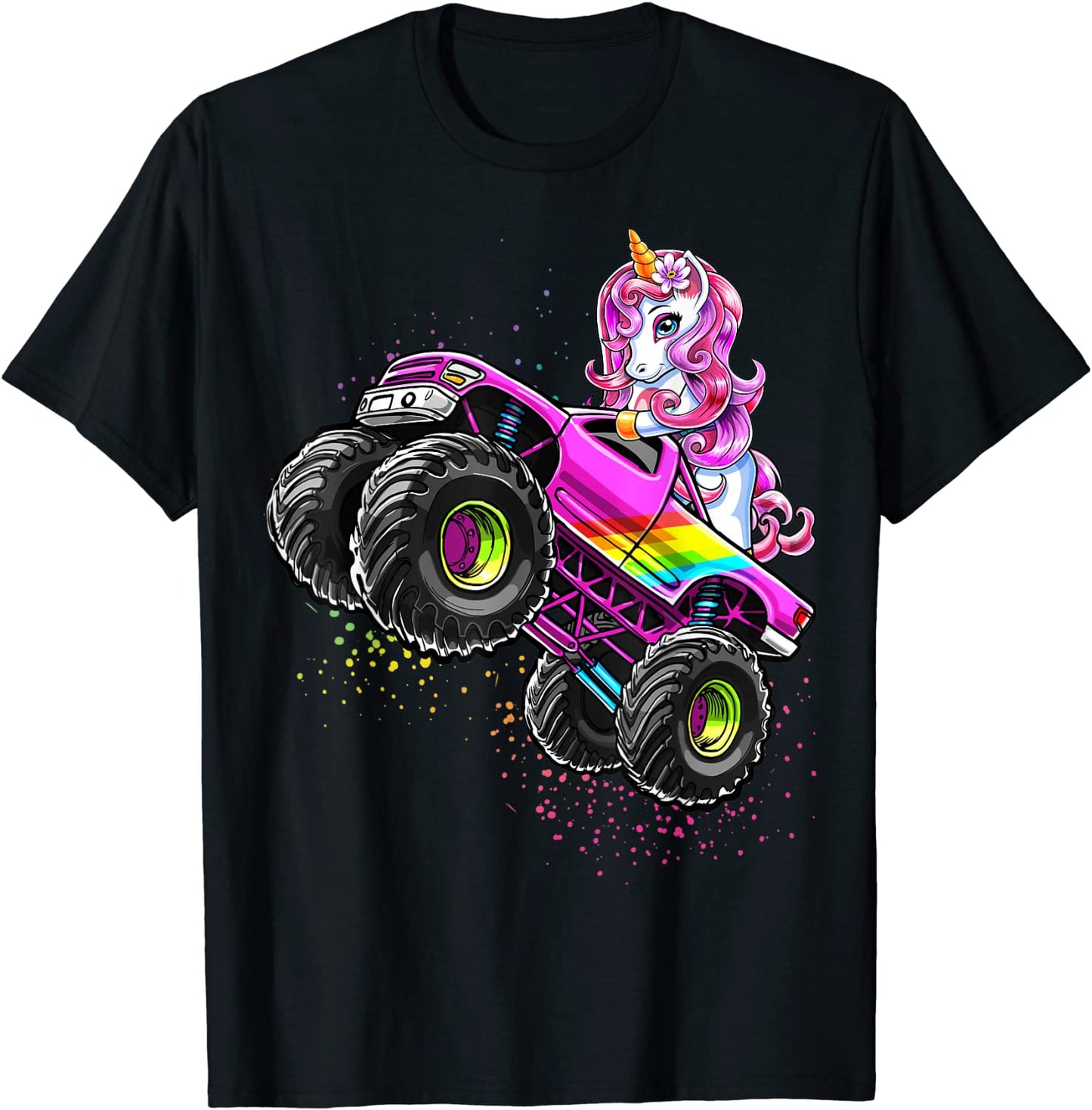 Monster Truck Unicorn Birthday Party Monster Truck Girl Gift T-Shirt