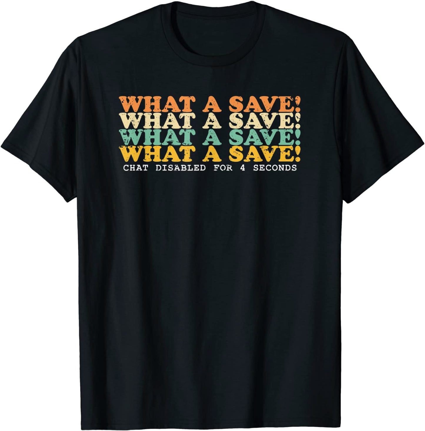 What A Save Chat Disabled Vintage Retro Rocket Soccer Game T-Shirt