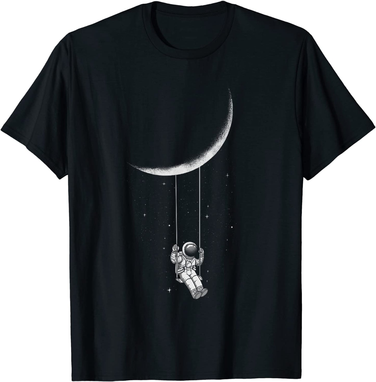 Moon Swing Astronaut Stars Space Man Funny T-Shirt