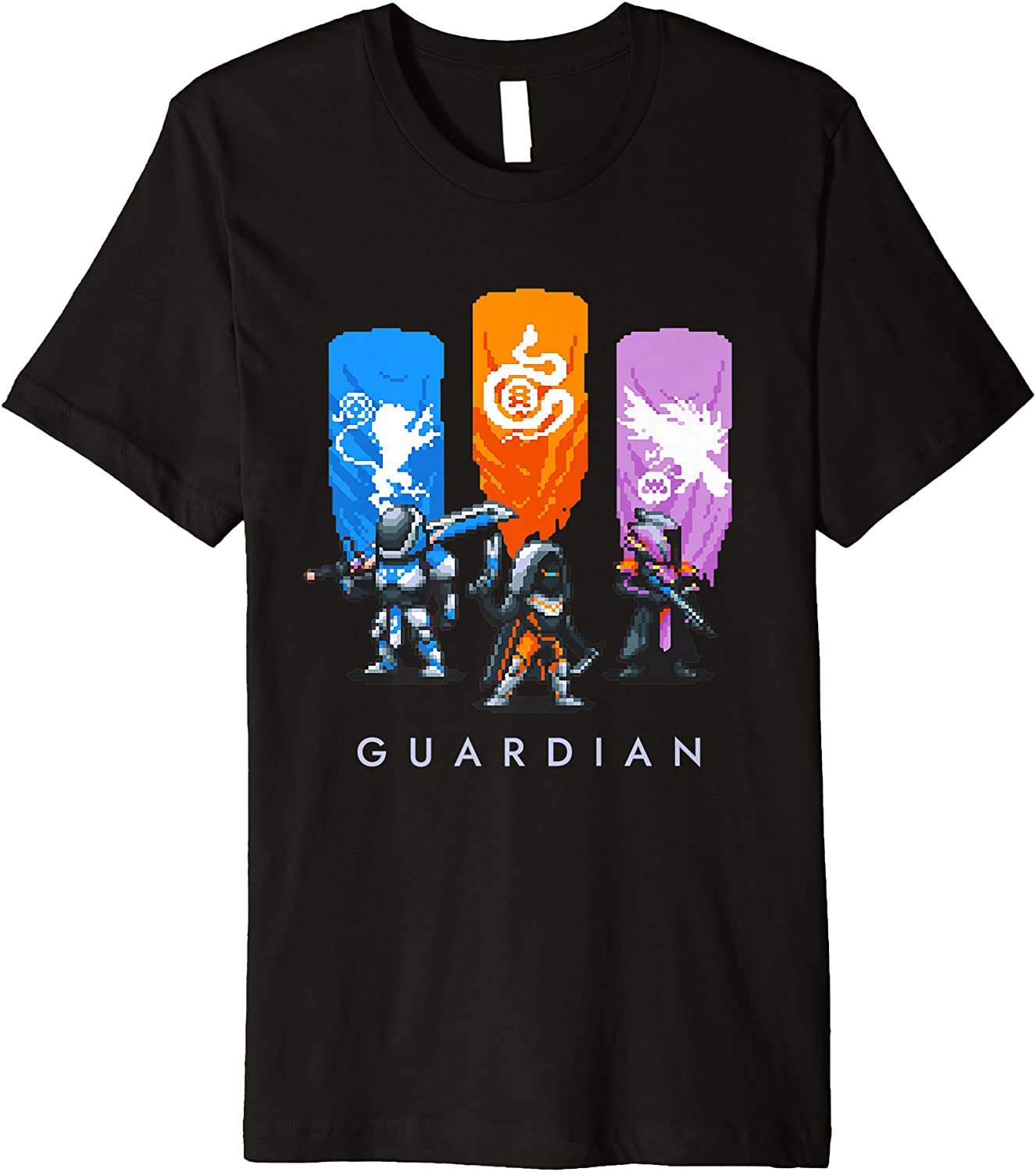 8-Bit Retro Guardian Tee Hunter Titan Warlock T-Shirt Premium T-Shirt