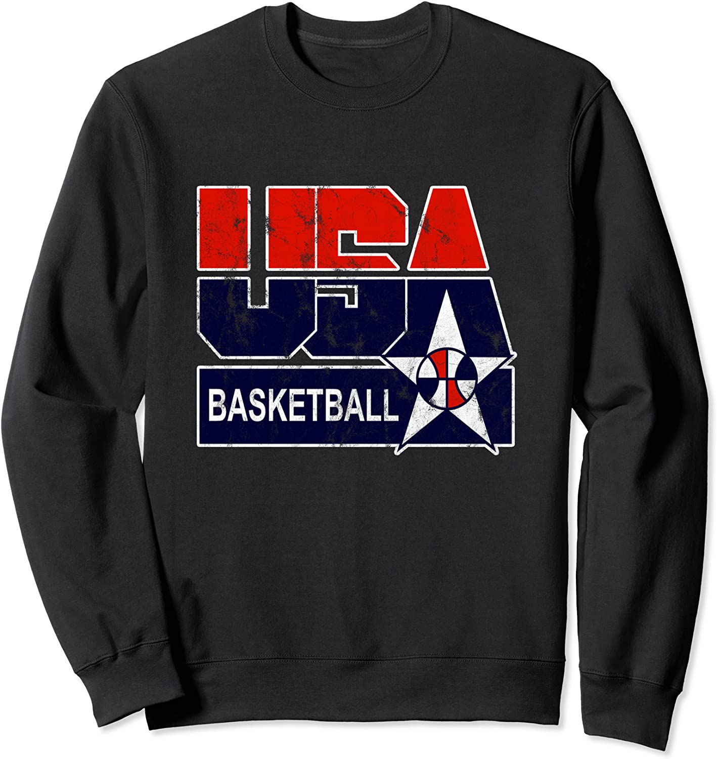 Distressed Retro 1990s USA United States Basketball Team Sweatshirt