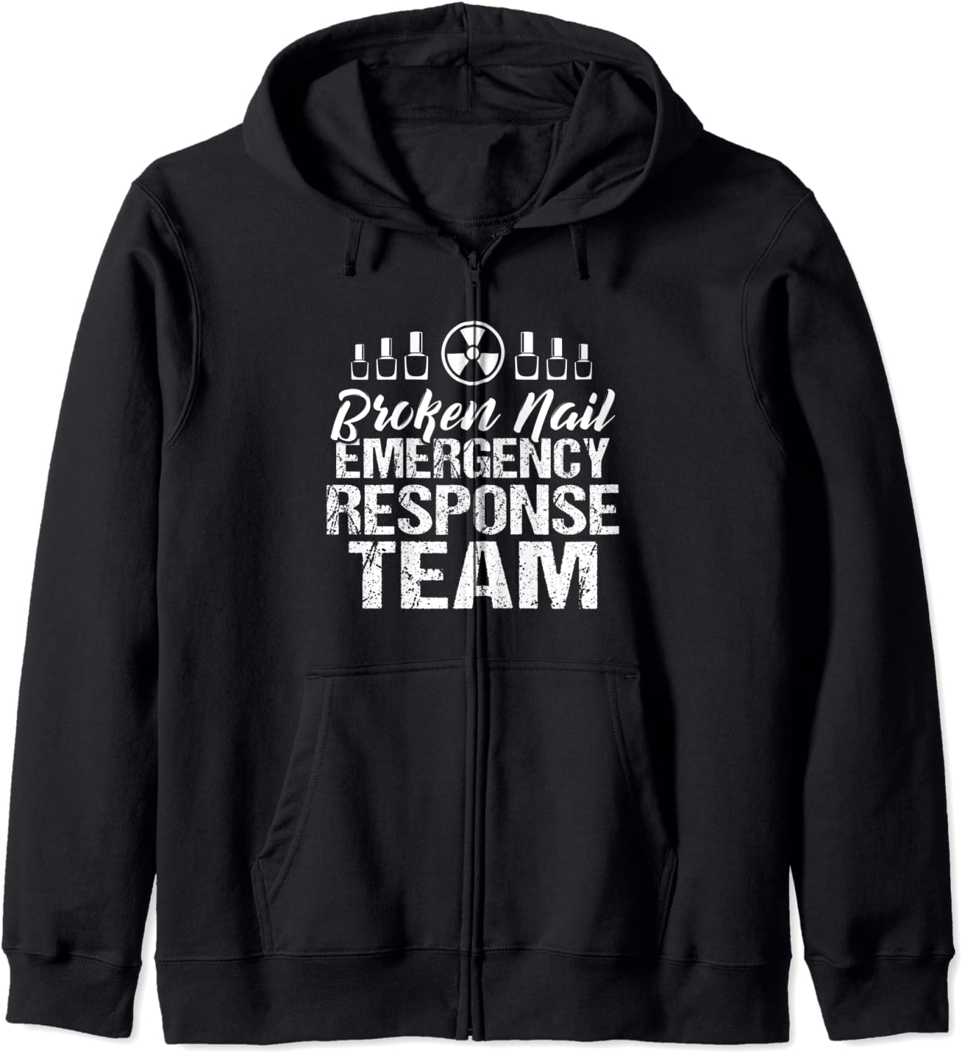 Nail Stylist Helping Tee Broken Nail Emergency Team Hoodie