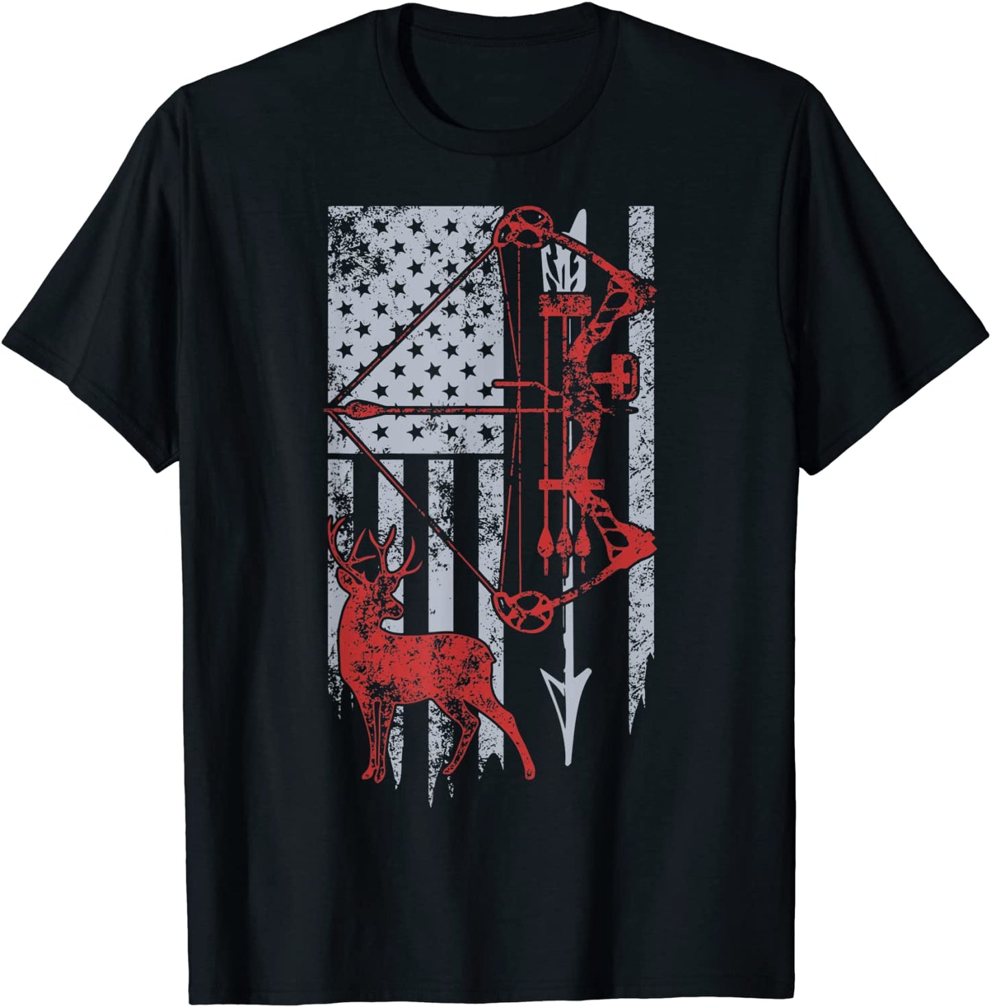 Bow Hunting Deer Flag for Men Or Women Hunters T-Shirt