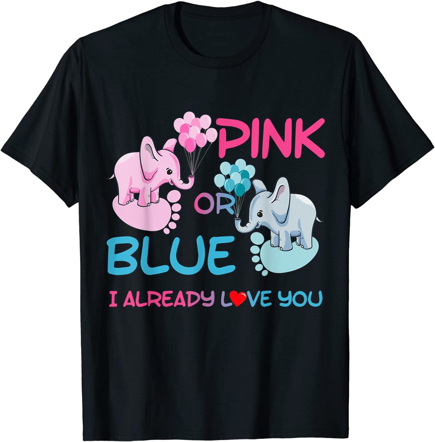 Gender Reveal Pink or Blue Boy or Girl Party Supplies Family T-Shirt
