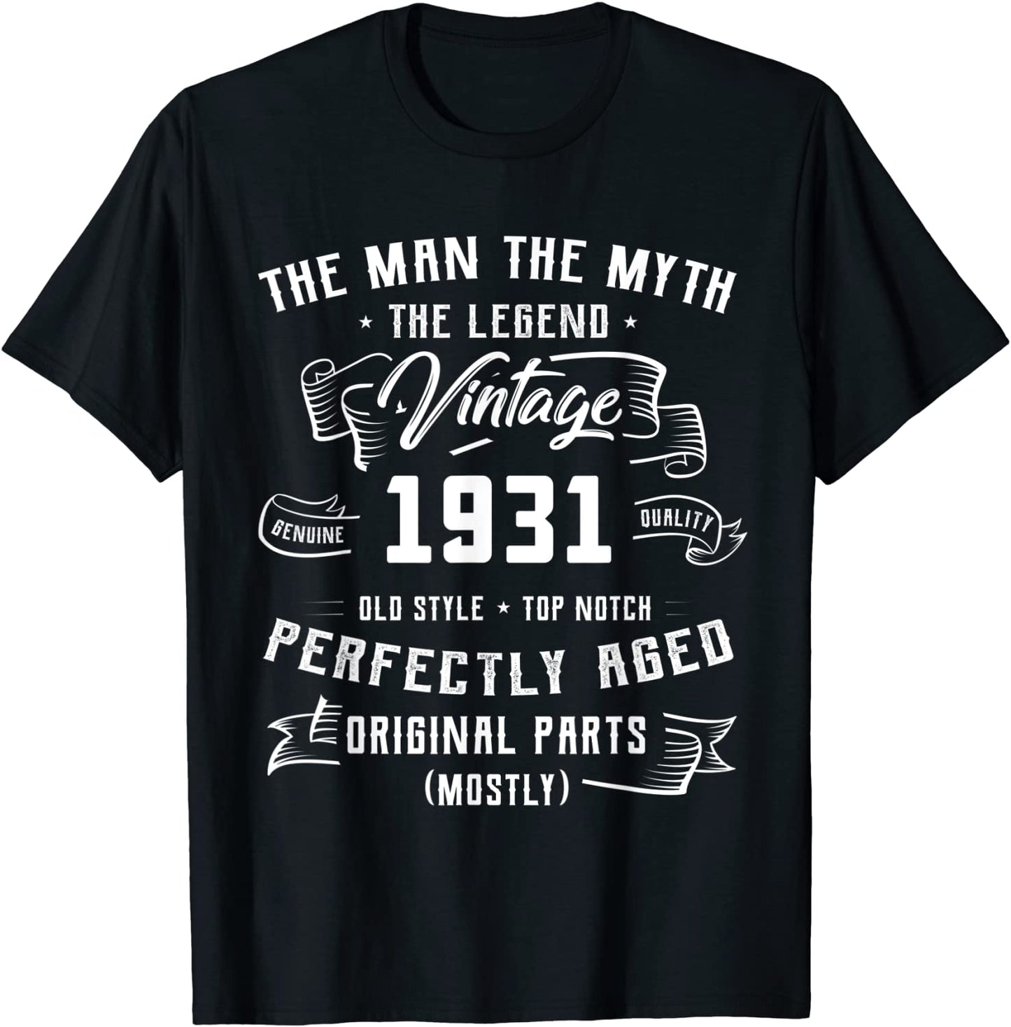 Mens Man Myth Legend 90th Birthday Gift For 1931 90 Years Old T-Shirt