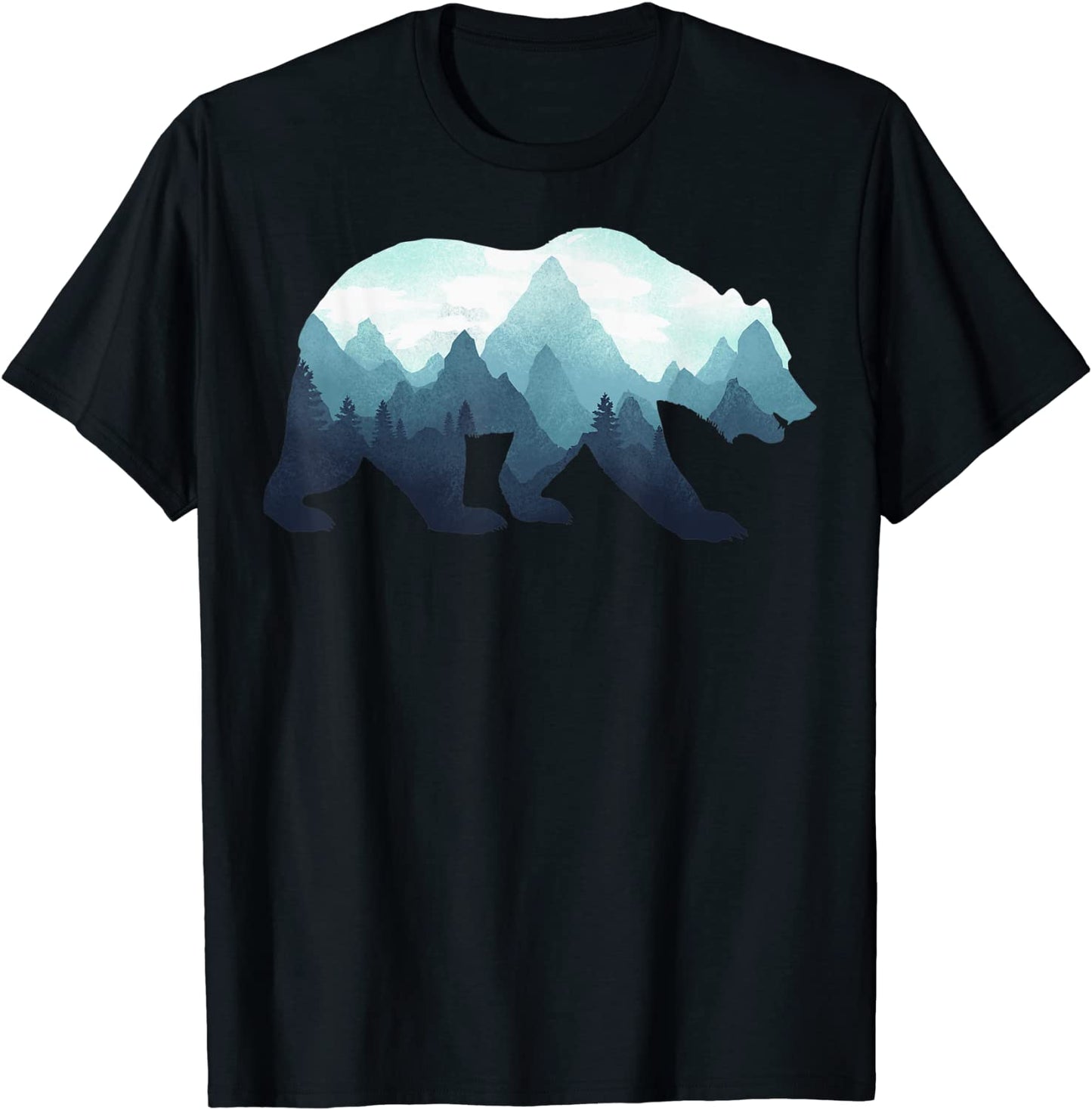 Bear Double Exposure Surreal Wildlife Animal T-Shirt