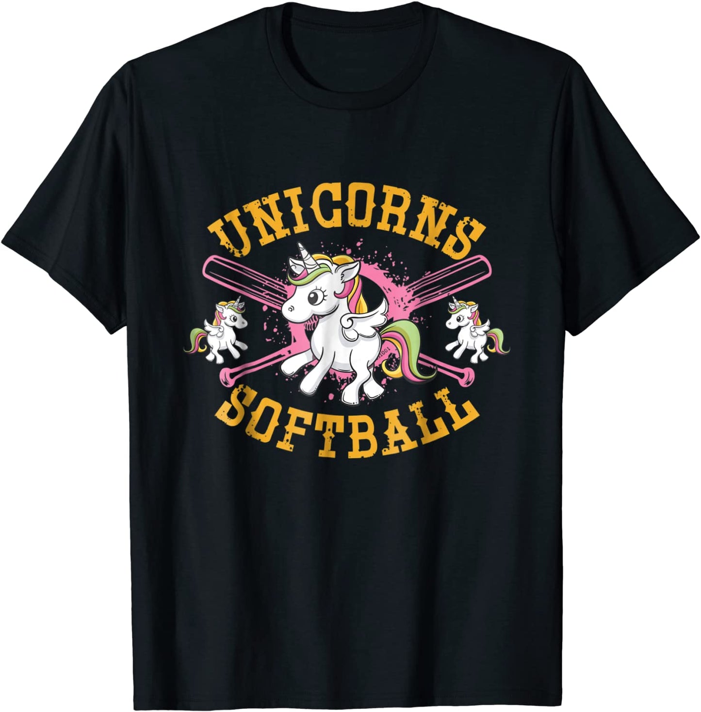 Softball Unicorns Dabbing Funny Kids Sport TShirt Gift