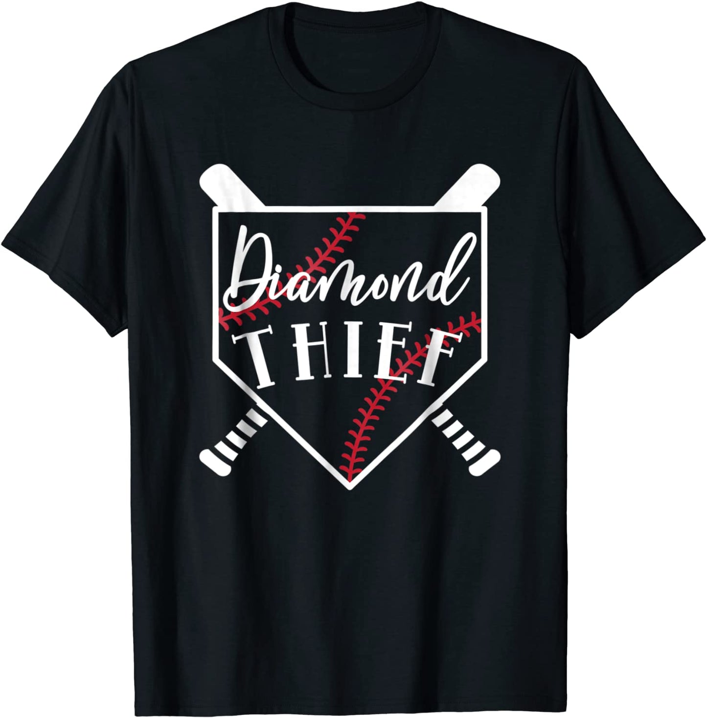 Diamond Thief Baseball Softball School Sport Funny Tshirt