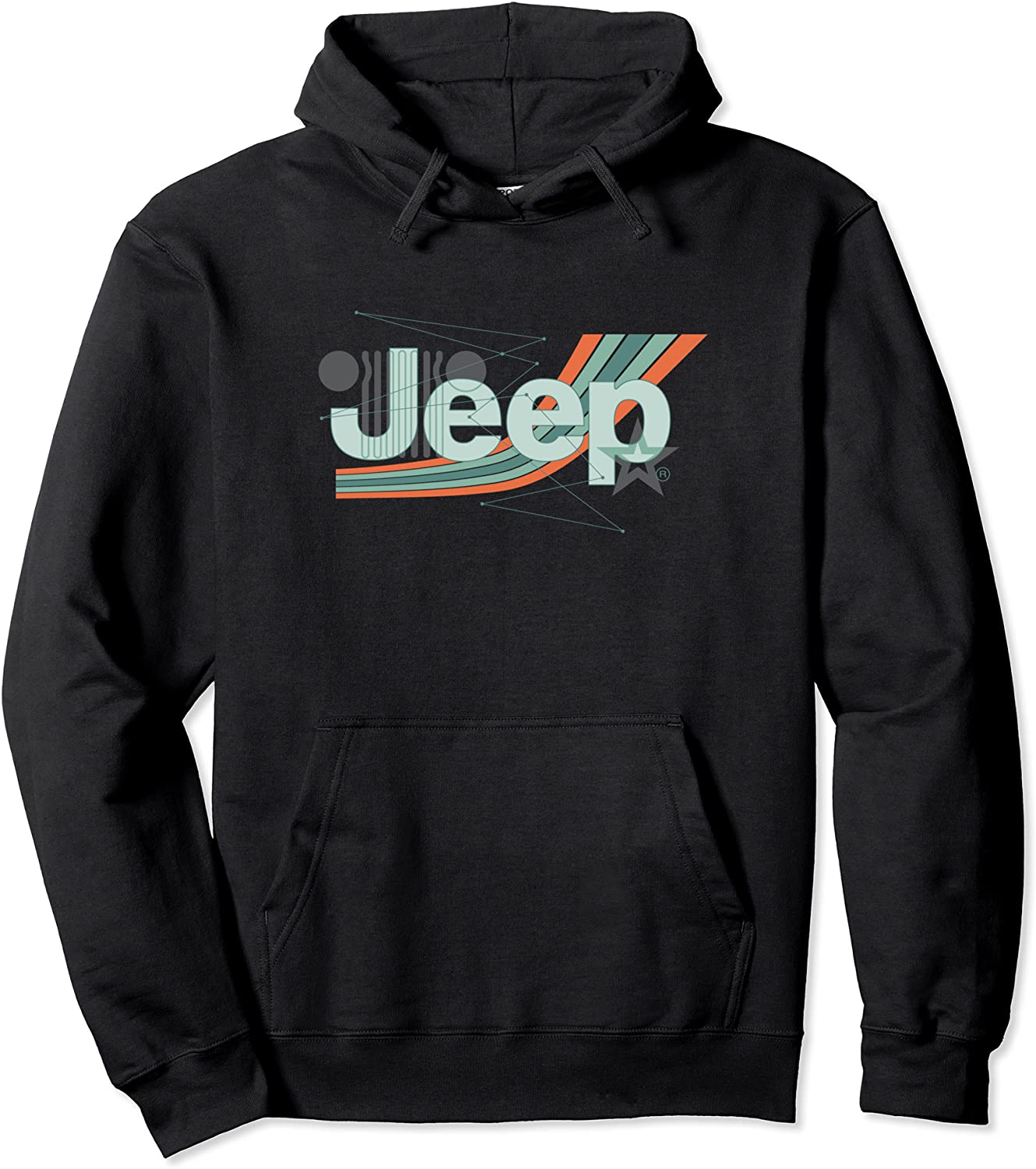 Jeep Painted Angles Design Pullover Hoodie