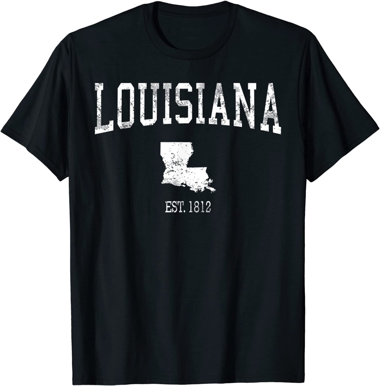 Louisiana T-Shirt Vintage Sports Design LA T-Shirt