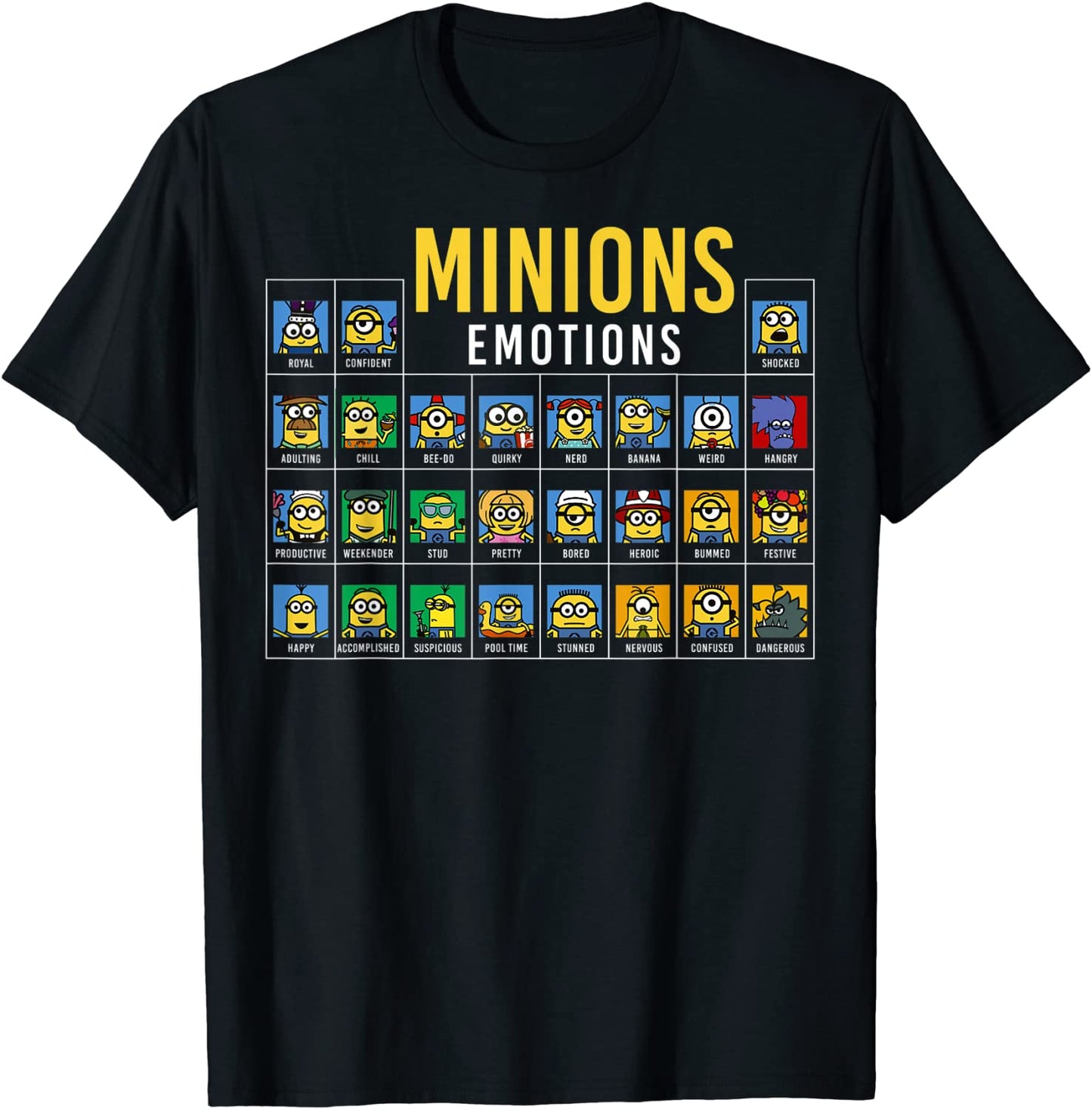 Despicable Me Minions Periodic Table Of Minions Graphic Tee