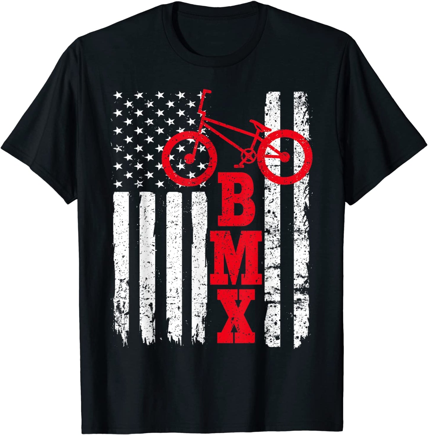 BMX Shirt USA American Flag Sport Fan Bike Biking T-Shirt