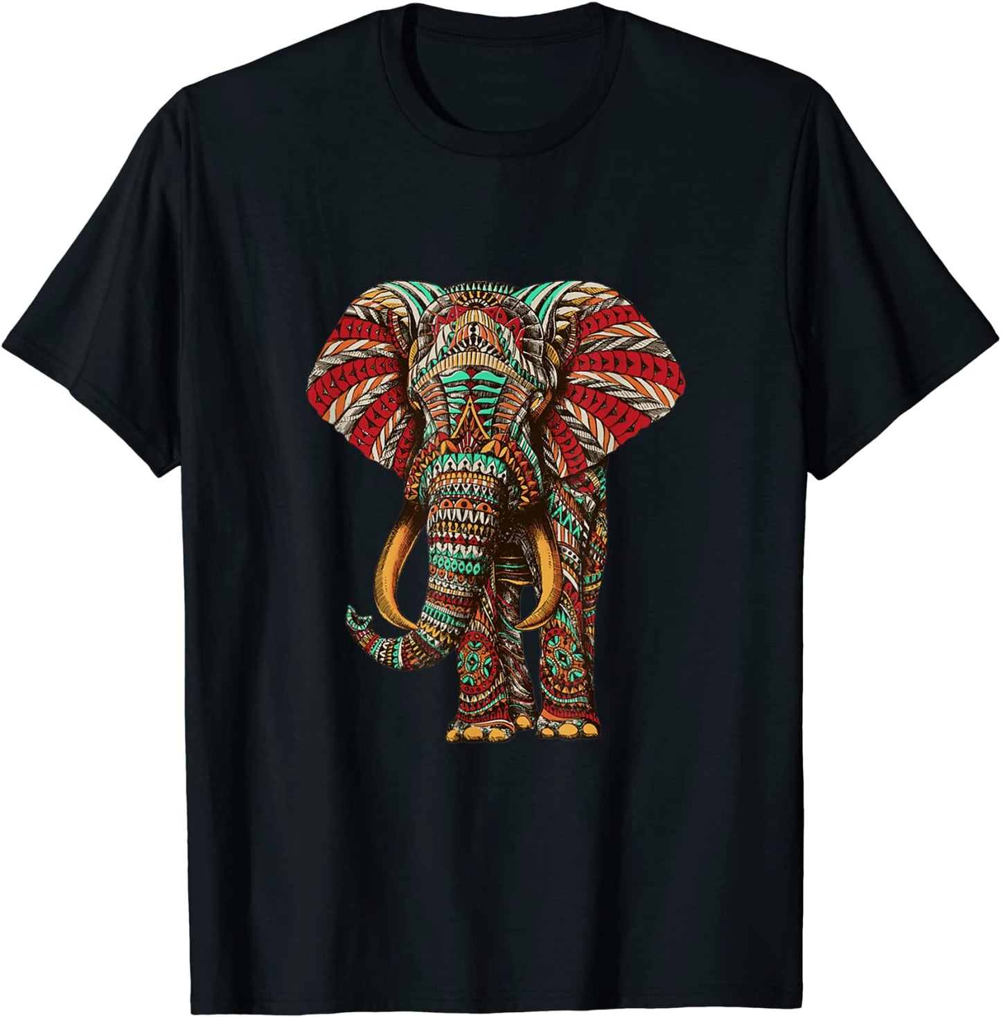 Henna Stylish Artistic Save The Elephants Wildlife T-Shirt