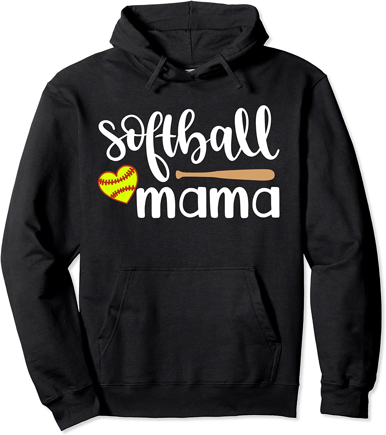 Softball Mom Gift Sports Mom Mothers Day Gift Softball Mama Pullover Hoodie